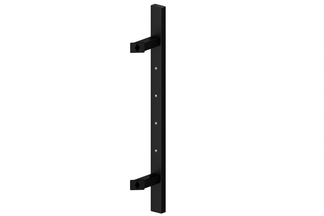 QA45 RAL9005 40x20 LED biały zimny w rurze uchwytu
