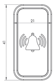 WALA - sensor dotyku rura prostokątna z grawerem dzwonka